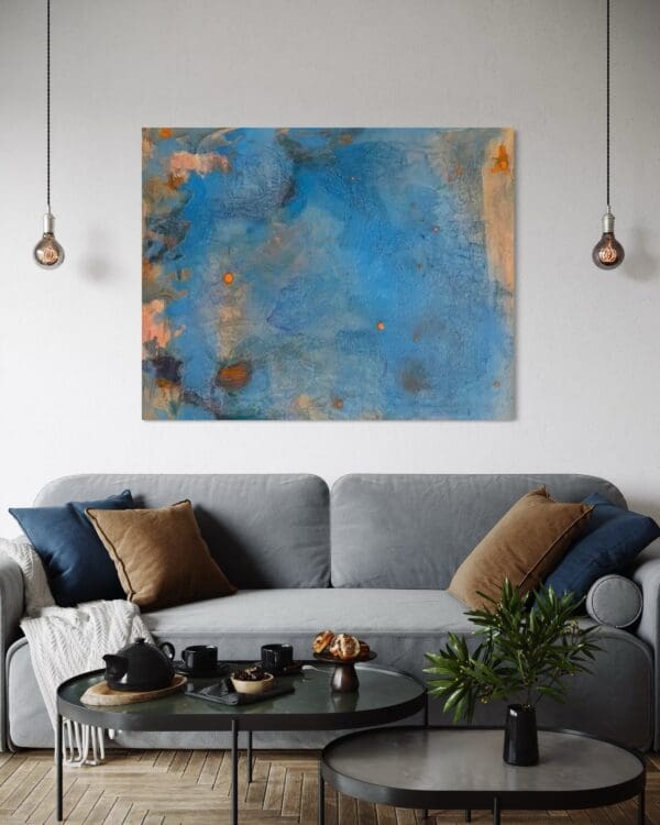 Spontaneous Blue-Giclée Print - Image 3