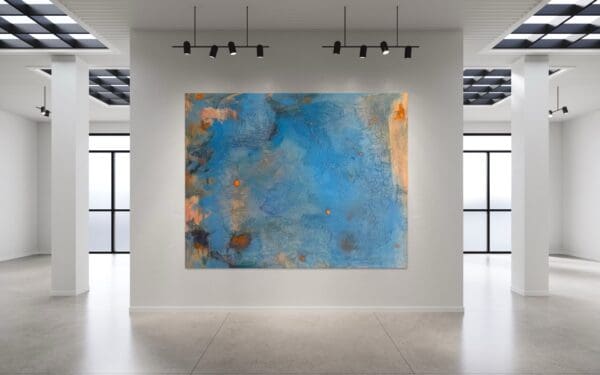 Spontaneous Blue-Giclée Print - Image 5
